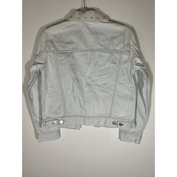 Isabel Marant light blue jean jacket beaded collar boho hippie sz 36(XS/4) Paris - Picture 4 of 11